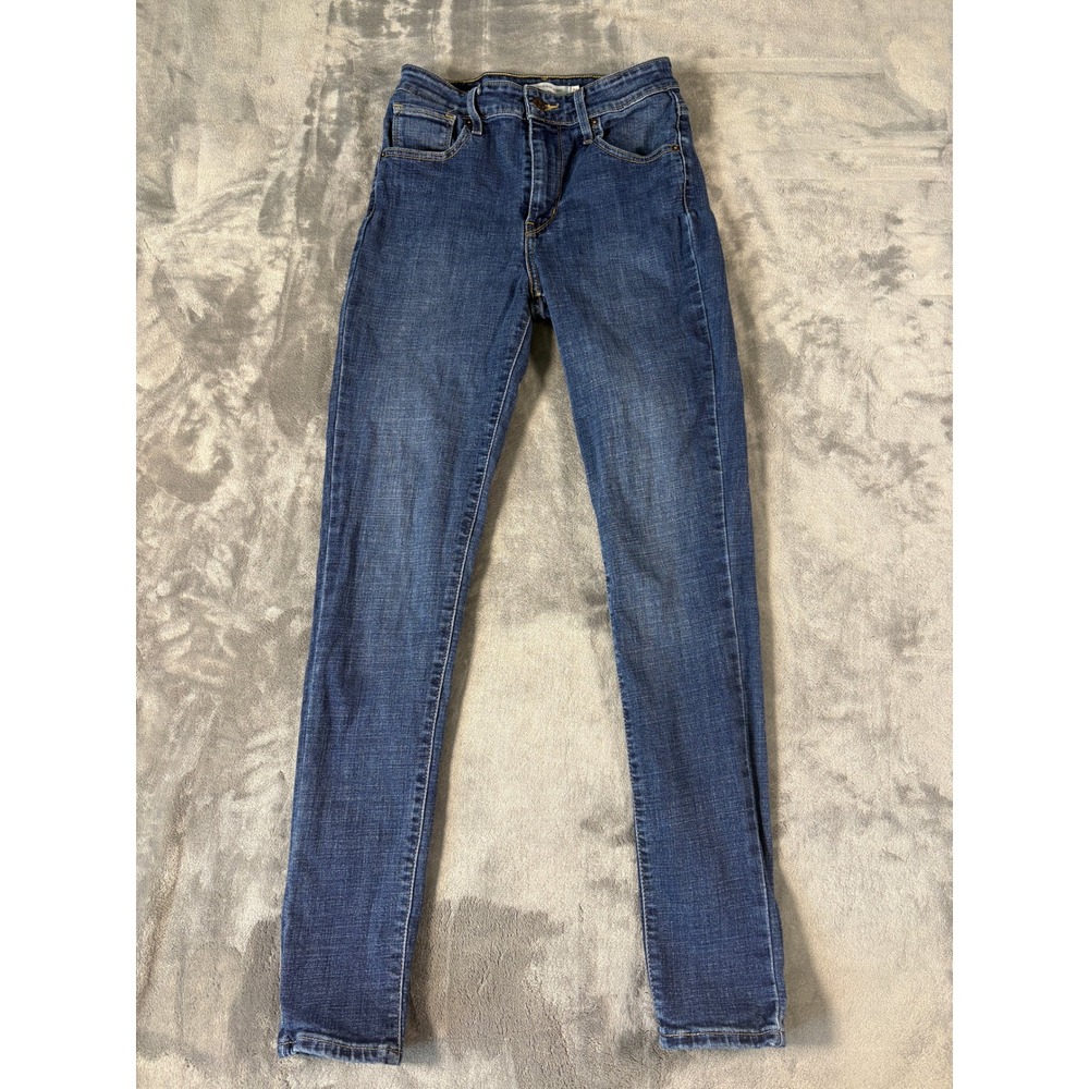 Levi's Women 721 High Rise Skinny Jeans 26 Dark Wash Blue Denim